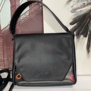Day & Knight black vegan leather shoulder crossbody bag